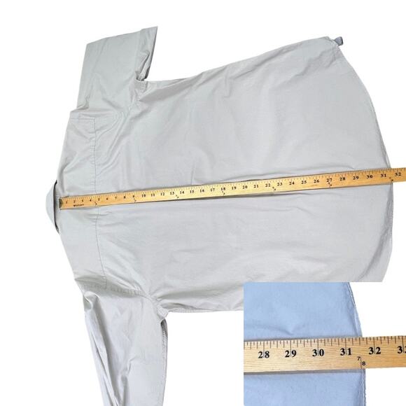 Geoffrey Beene Peached Cotton Button Up Dress Career Shirt Large 16.5 32/33 Beig - Picture 13 of 16